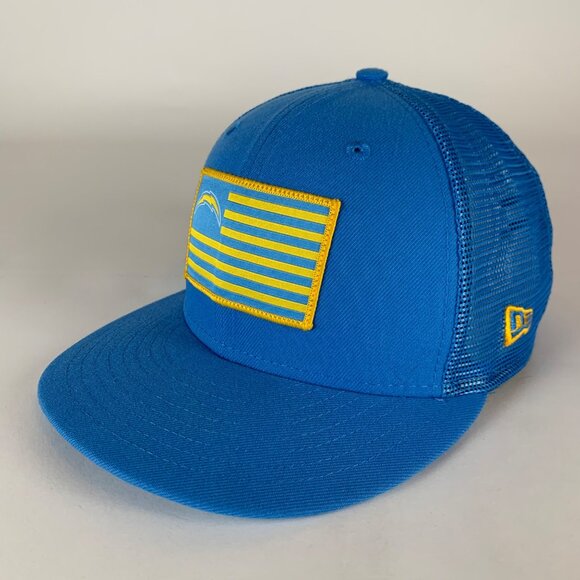 Los Angeles Chargers NFL Blue New Era 9Fifty Snapback Trucker Hat - Picture 1 of 6